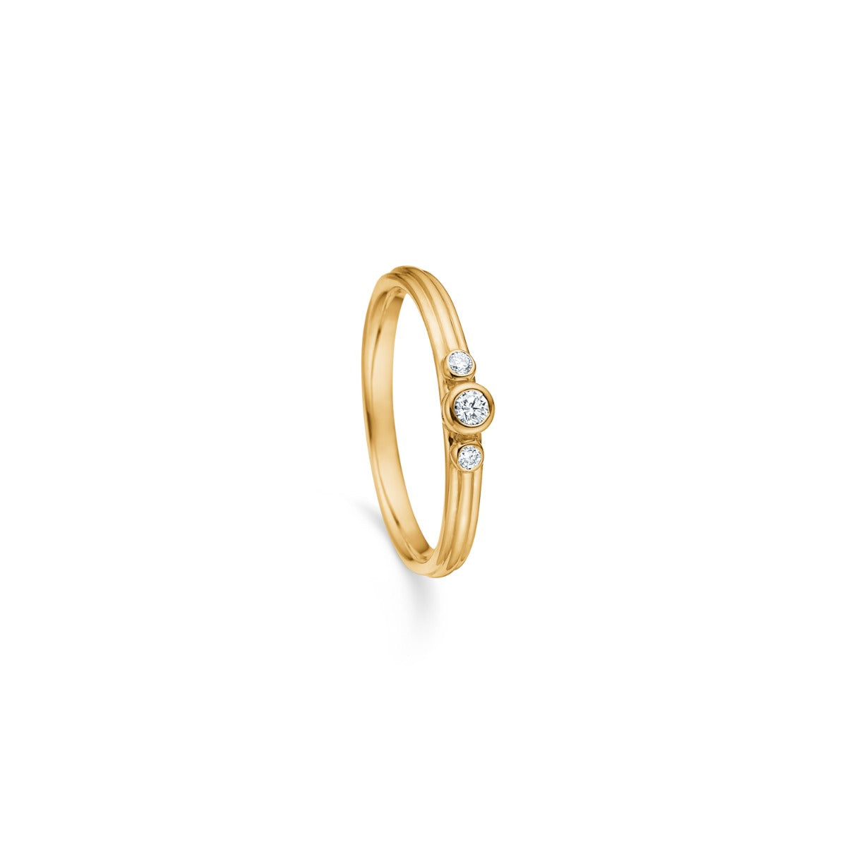 Diamonds in the Sand ring i 14 kt rødguld m. 0,08ct brillanter - 15002D08
