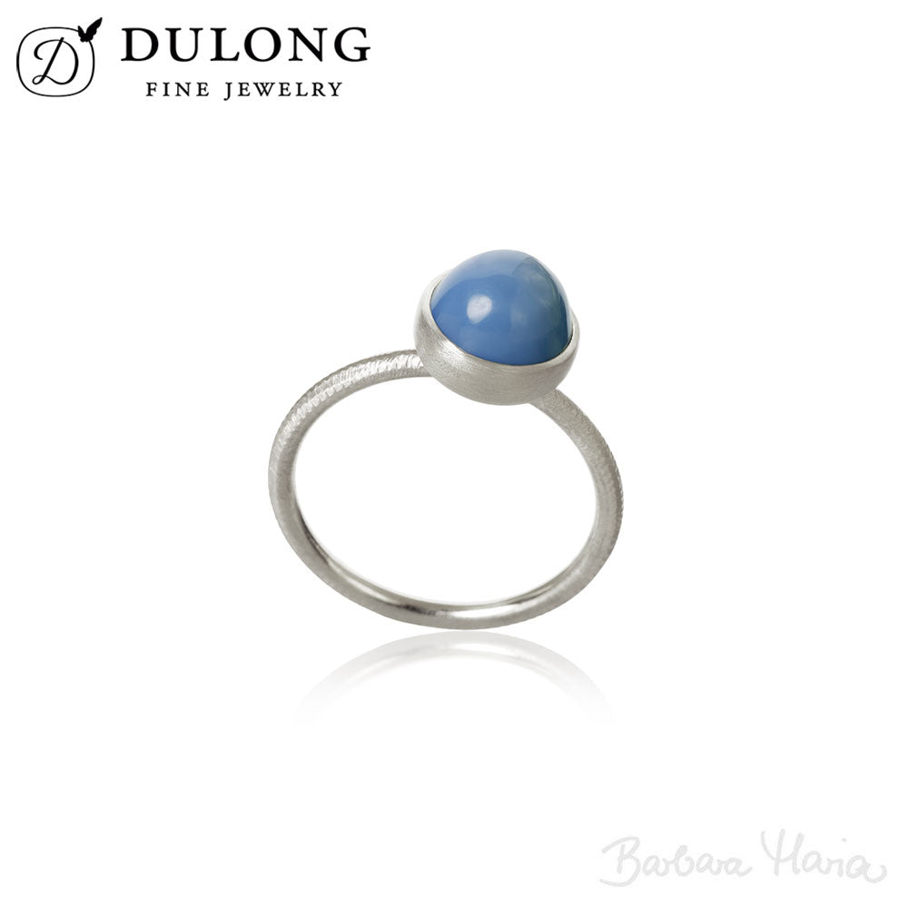Dulong Pacific lille ring, sølv med blå opal - PAC3-F1028