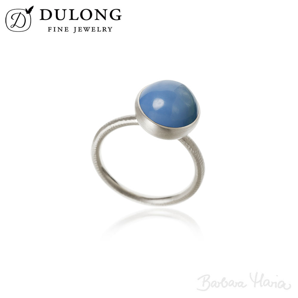 Dulong Pacific stor ring, sølv med blå opal - PAC3-F1128