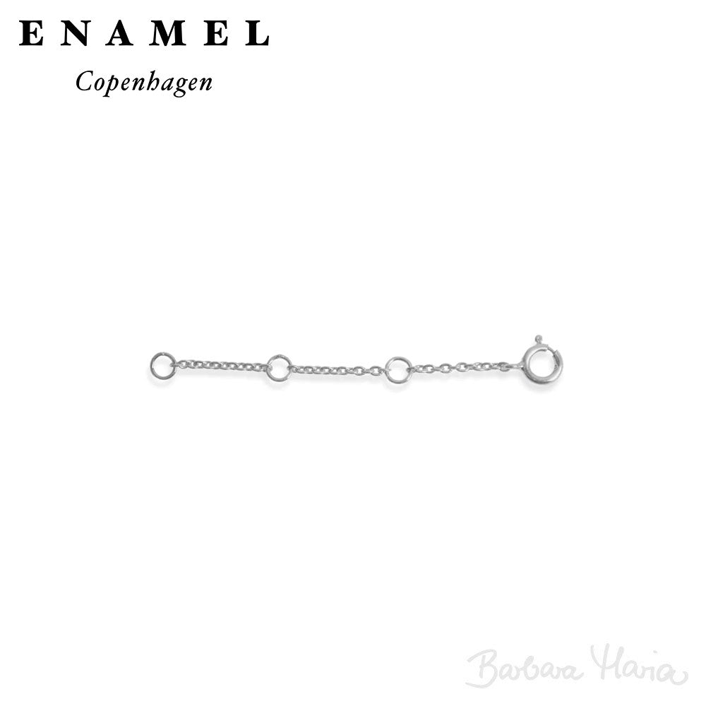 Enamel Extender Chain i sterlingsølv - B69S