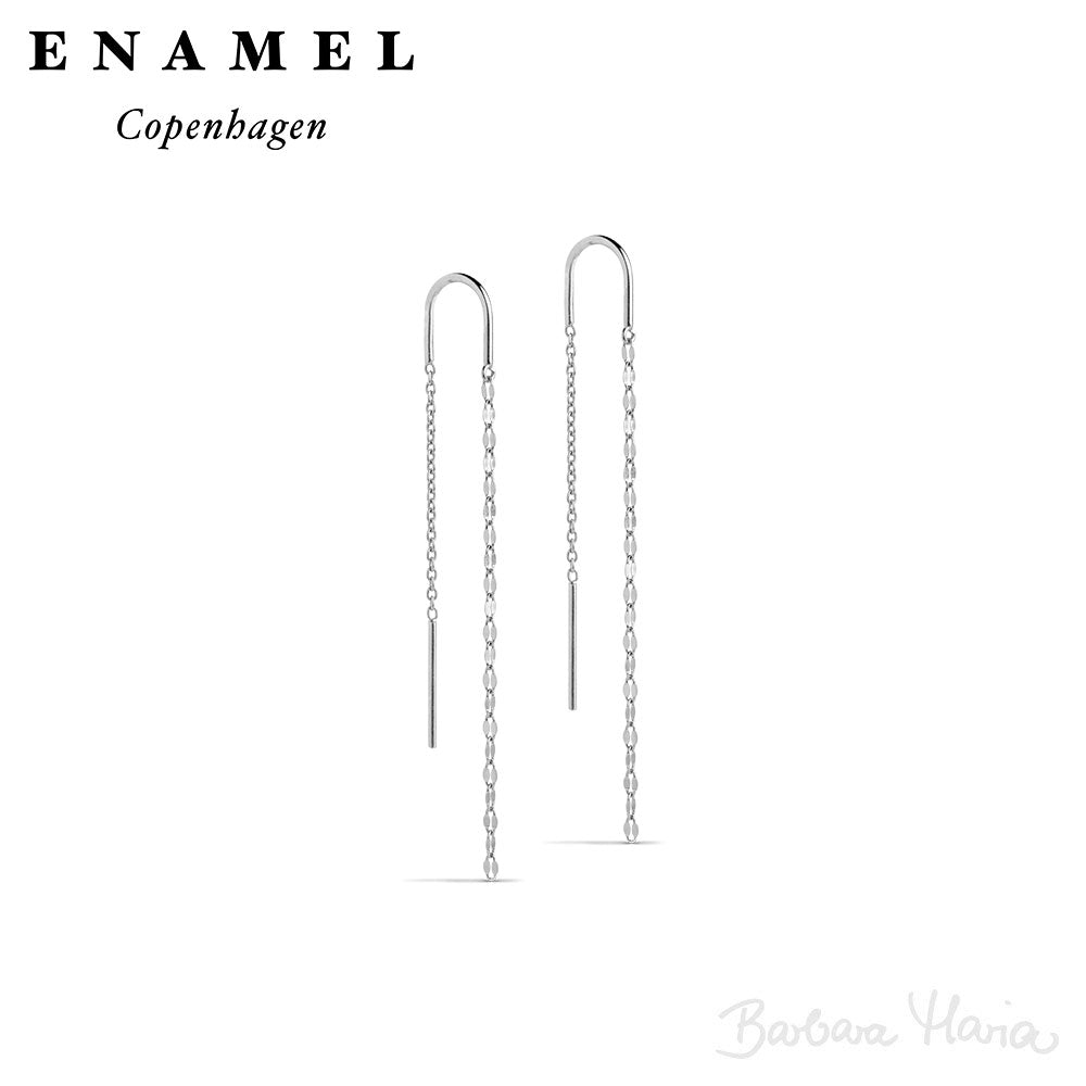 Enamel Ona ørehængere i sterlingsølv - E253S