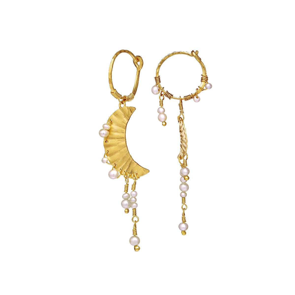 Maanesten Esta forgyldte øreringe - 9843A