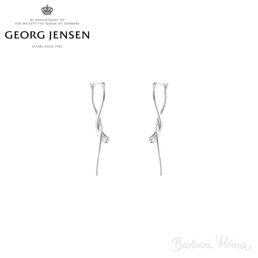 Georg Jensen Mercy lange øreringe i sterlingsølv - 10015150