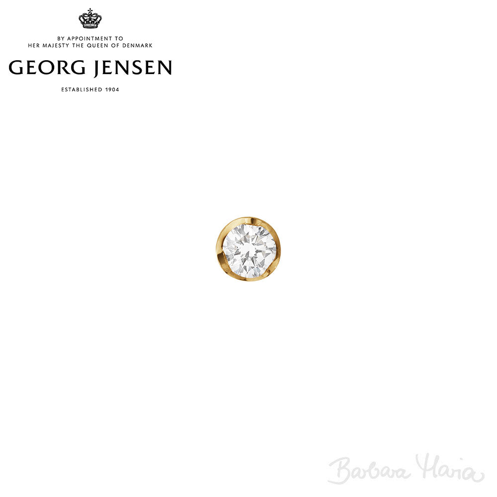 Georg Jensen Signature Diamonds solitaire ørestik i 18 kt guld - 20001269