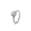 Halo diamantring i 18 kt hvidguld med 0,60ct brillanter - 18020D60
