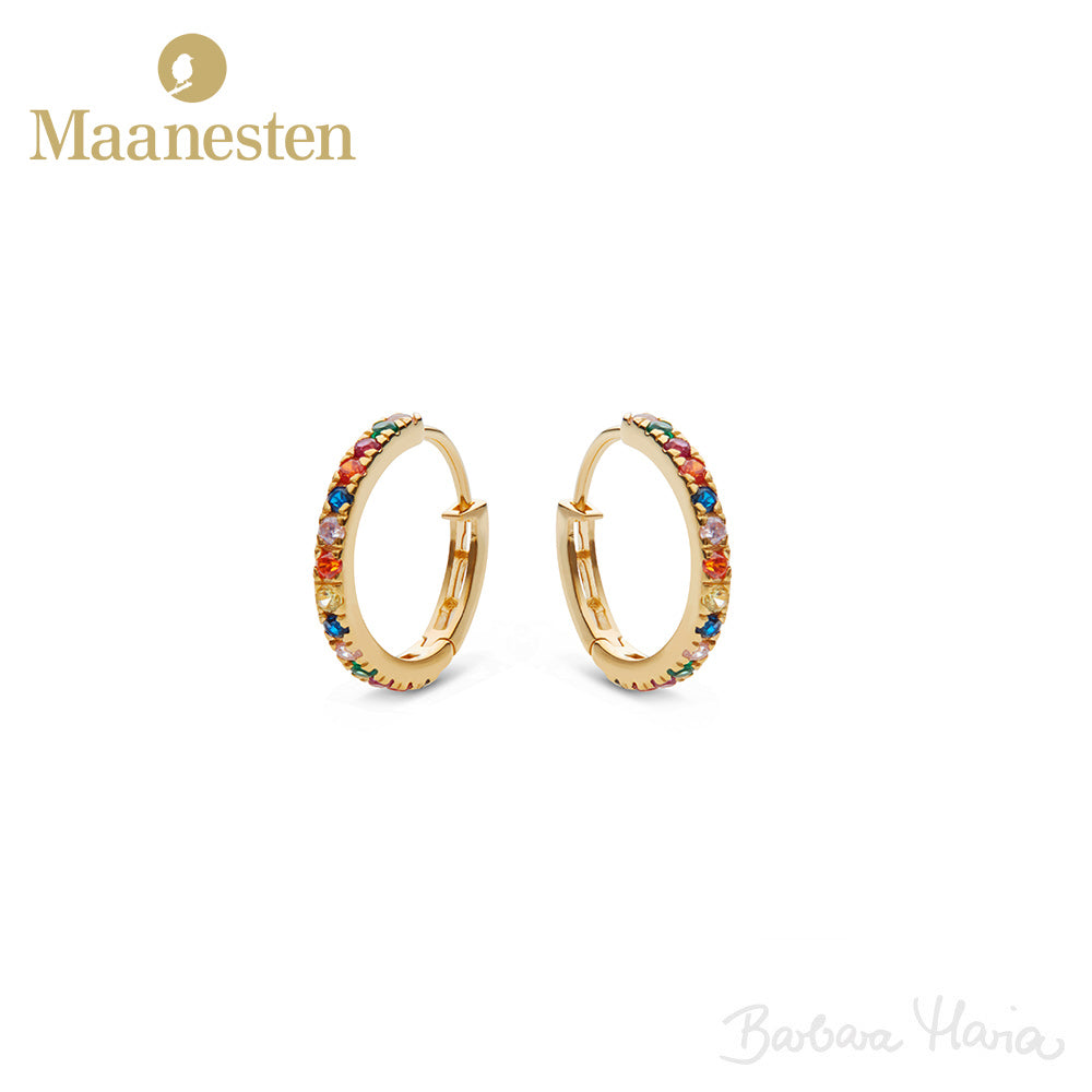 Maanesten Nubia mellem farvede Øreringe - 9346a