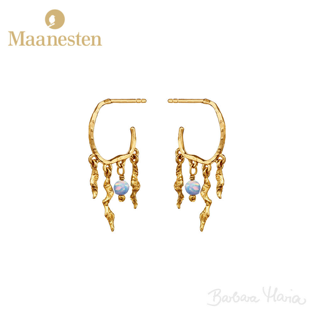 Maanesten Bayou øreringe i forgyldt sterlingsølv - 9664A