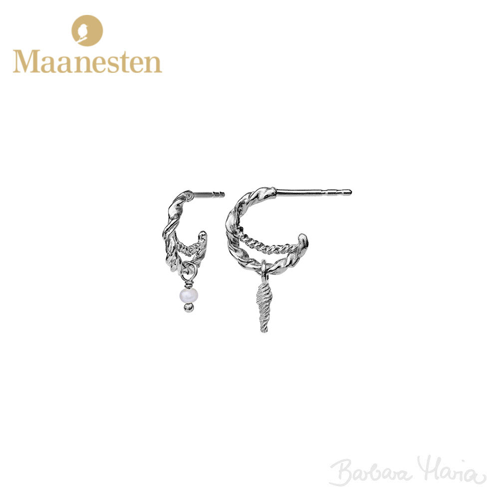 Maanesten Duo øreringe i sterlingsølv - 9740C