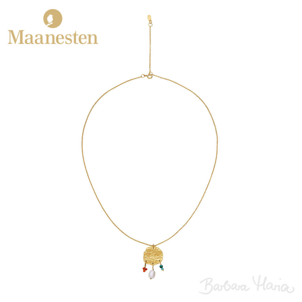 Maanesten Henny halskæde i forgyldt sterlingsølv - 2658A