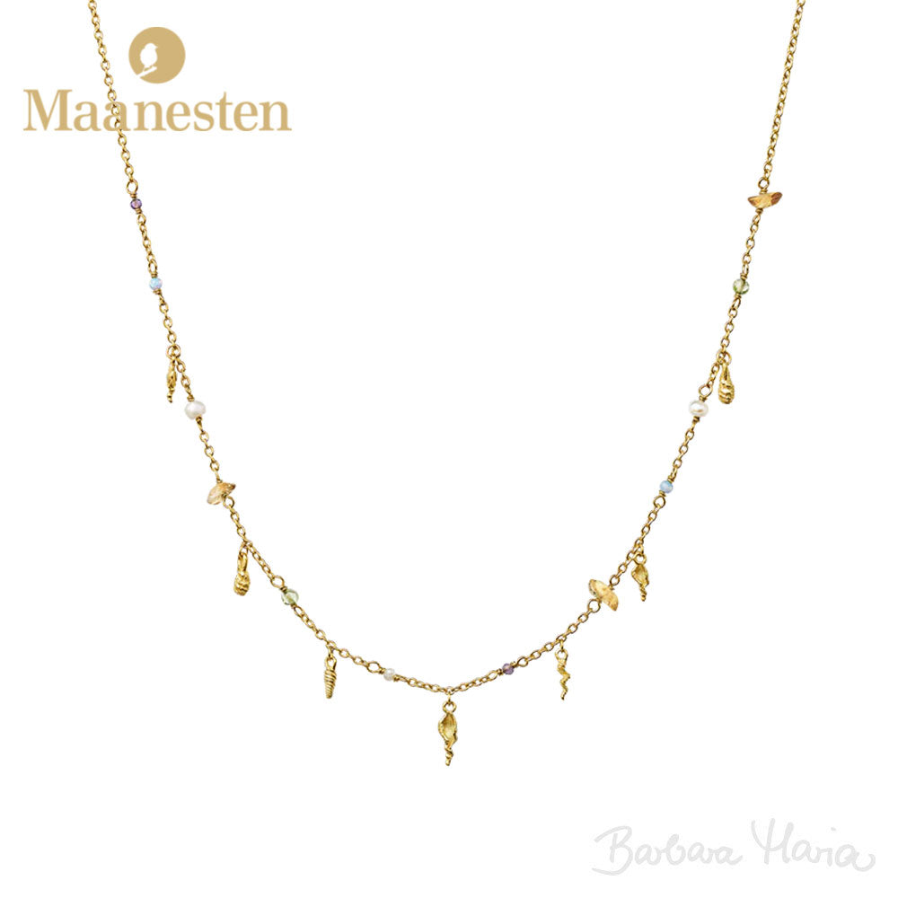 Maanesten Toutsi halskæde i forgyldt sterlingsølv - 2615A