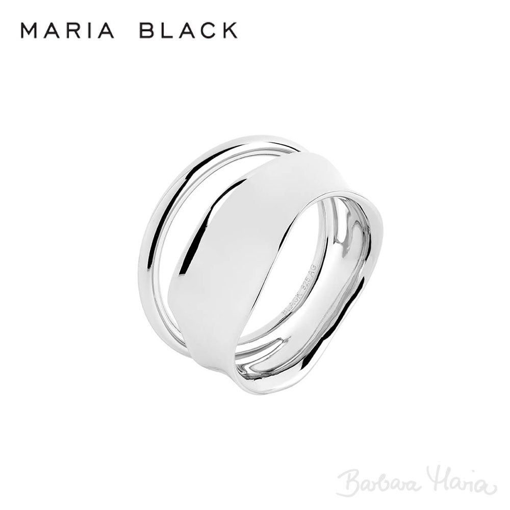 Maria Black Midnight sølv ring - 500384AG