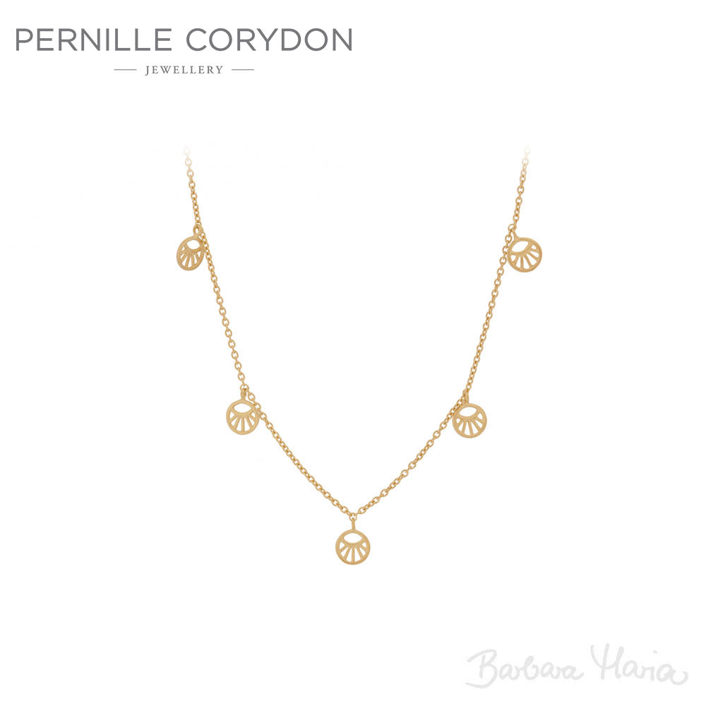 Pernille Corydon Daylight halskæde i forgyldt sterlingsølv - n-371-gp