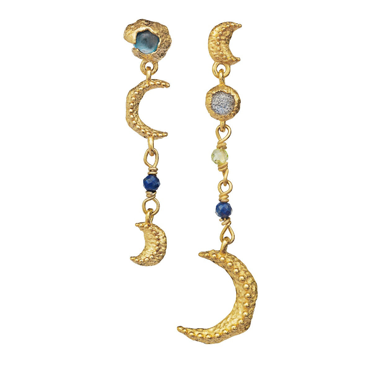 Maanesten Pheobe forgyldte ørestikker - 9735A