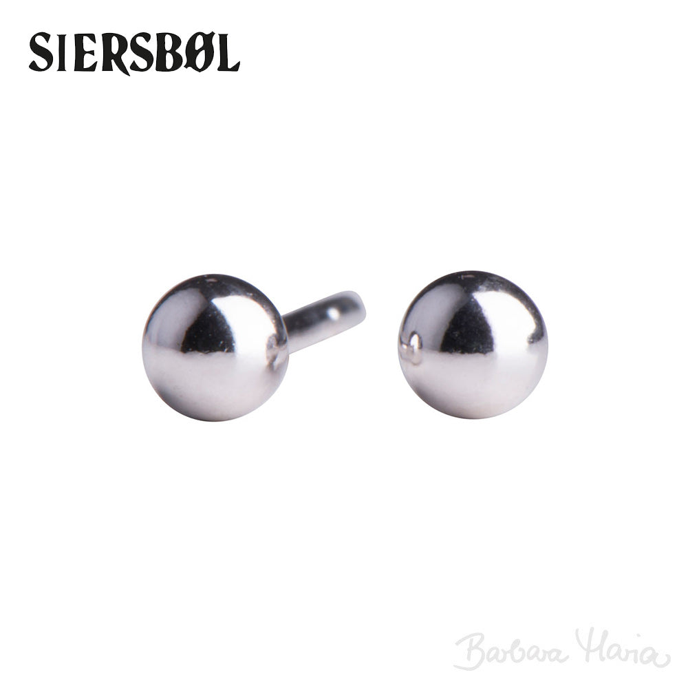 5 mm sølv kugle ørestikkere - 30252460900