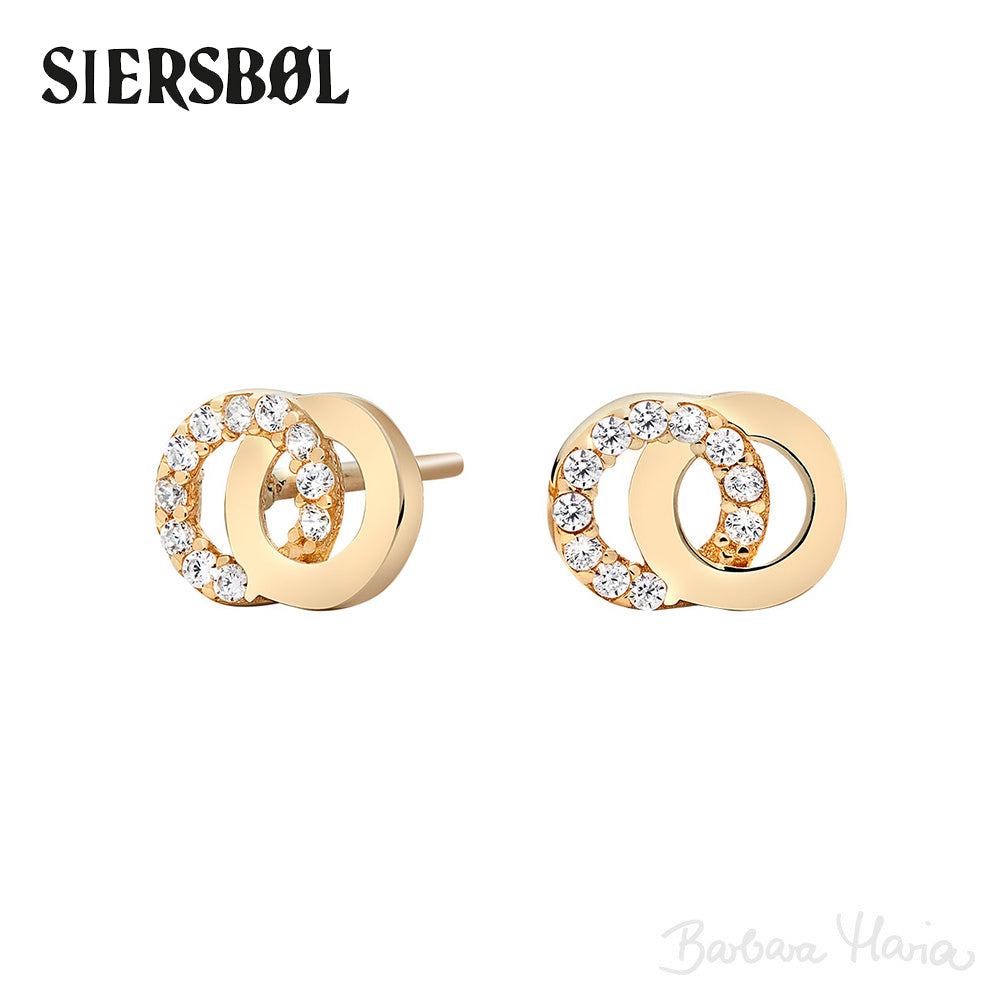 Siersbøl guld ørestikker - 383 040CZ3