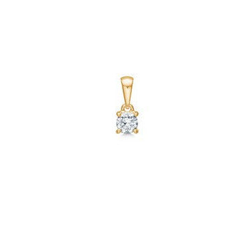 Diamant vedhæng i 14 kt rødguld m. 0,20ct brillant - 35008D20