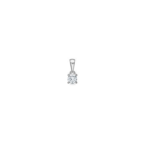 Diamant vedhæng i 14 kt hvidguld m. 0,15ct brillant - 36008D15